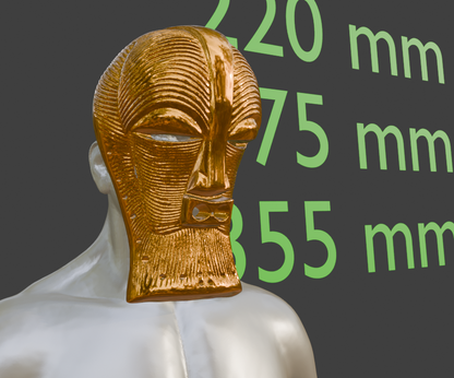 Mini African Mask, Miniature Ceremonial ABS Format