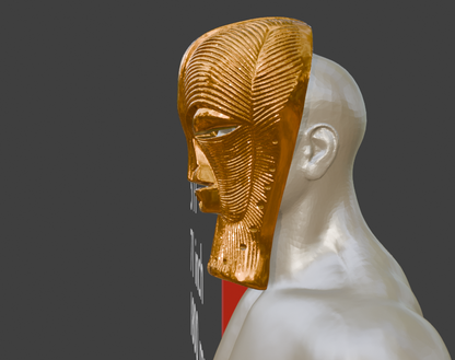 Mini African Mask, Miniature Ceremonial ABS Format