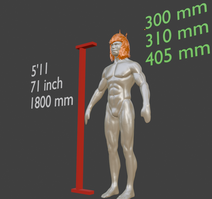 Balduran Helmet Miniature, 1:6 Scale ABS Resin Format