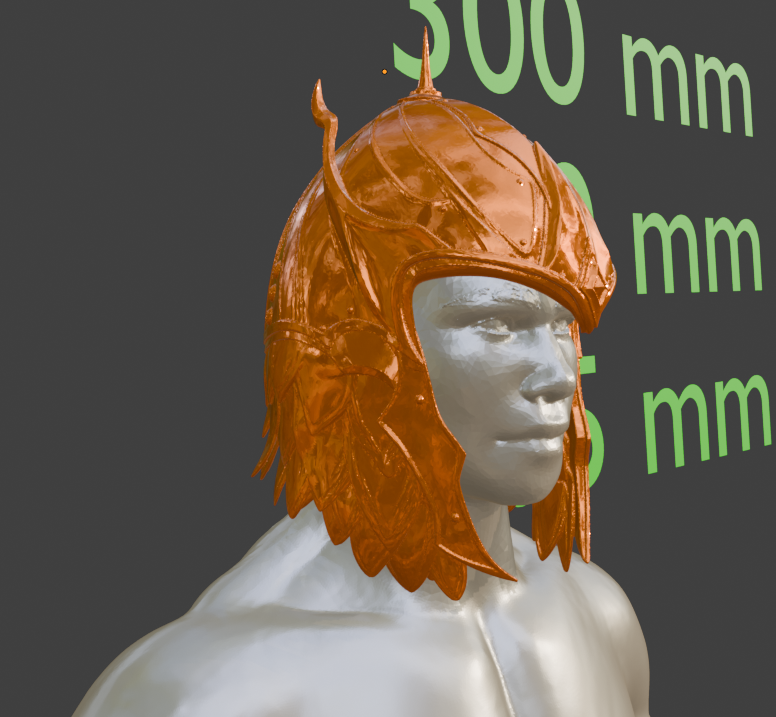 Balduran Helmet Miniature, 1:6 Scale ABS Resin Format