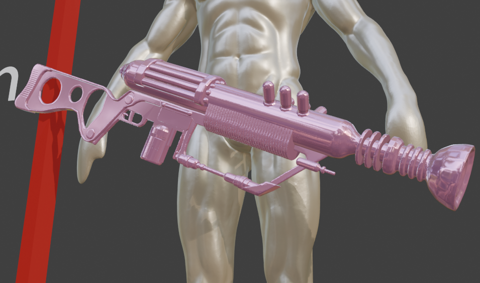 Fallout LAER Rifle Replica, Realistic Miniature Size, 1:2 to 1:16 Scales