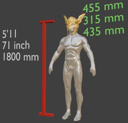 Malenia Helmet Replica, Miniature ABS Format, 1:2 to 1:16 Scales