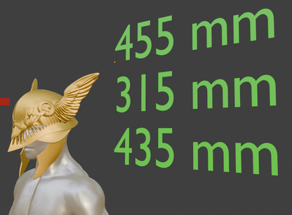 Malenia Helmet Replica, Miniature ABS Format, 1:2 to 1:16 Scales