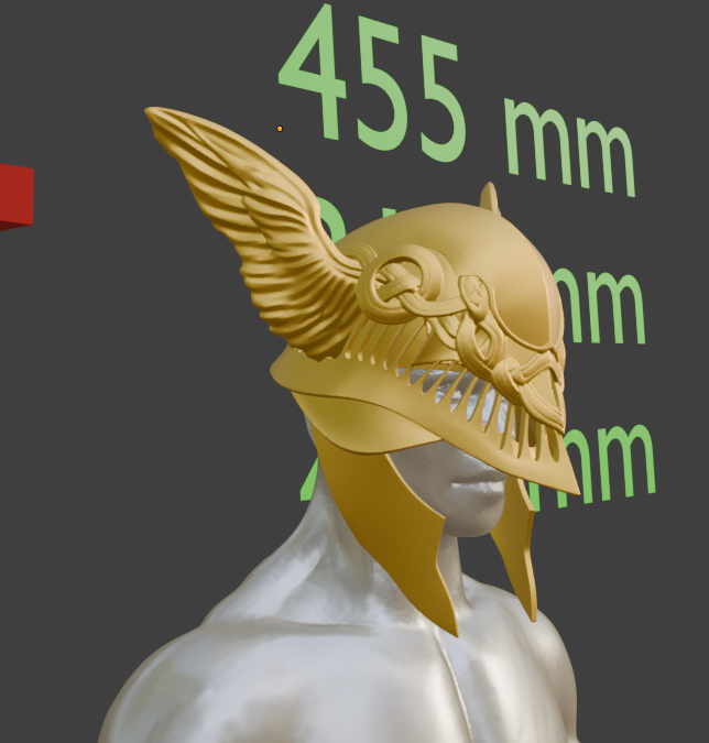 Malenia Helmet Replica, Miniature ABS Format, 1:2 to 1:16 Scales