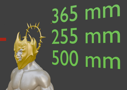 GRYMFORGE HELM REPLICA, Miniature Scale, ABS Resin Craft