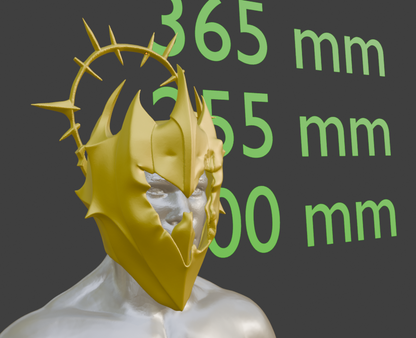 GRYMFORGE HELM REPLICA, Miniature Scale, ABS Resin Craft