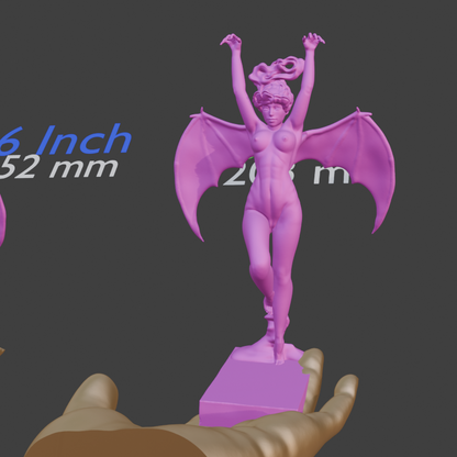 Vampire Woman Statue: Winged Gothic Art Decor, Dark Fantasy Figurine