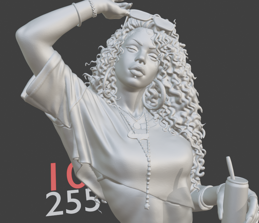 Female Gamer Bust, Miami Crime Game Inspired Cover Girl Statue, Collector Display Decor