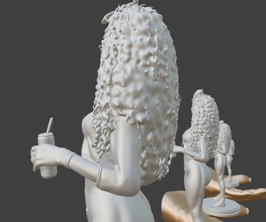 Female Gamer Bust, Miami Crime Game Inspired Cover Girl Statue, Collector Display Decor