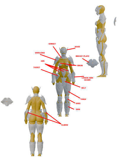 Ebony Armor Set Whole set