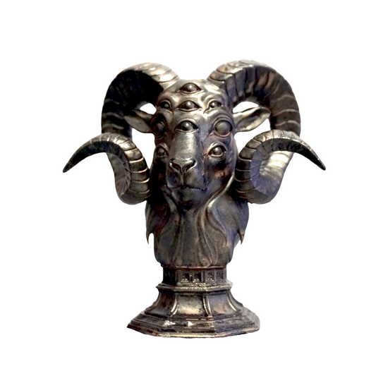 The All-Seeing Beast | Multi-Eyed Goat Bust | Eldritch Horror Sculpture | Occult Creature Statue | Dark Fantasy Gothic Decor | Multiple Sizes