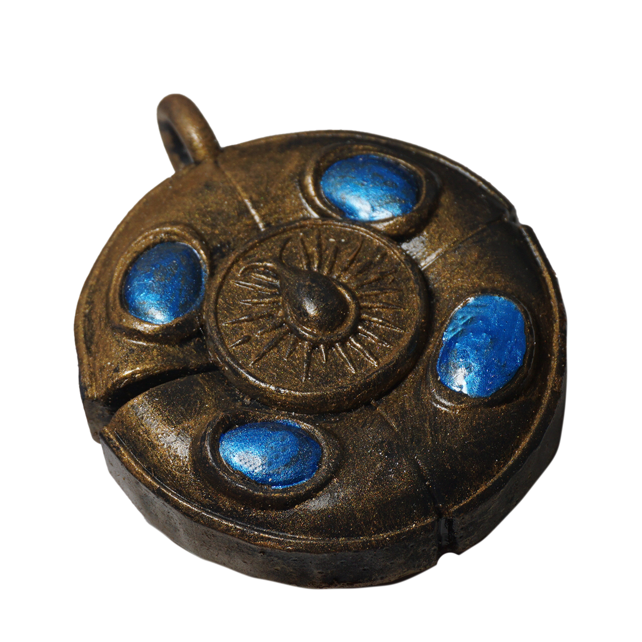 Cerulean amber Talisman Jewelry piece