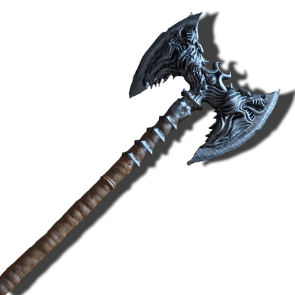 Miniature Fantasy Axe, Mini Rueful Design, ABS Resin, Display or Game Use