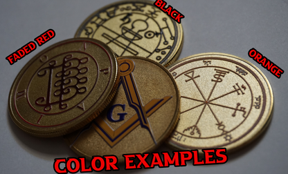 Magical Pentacle Coins Demonology King of Solomon Pentagrams