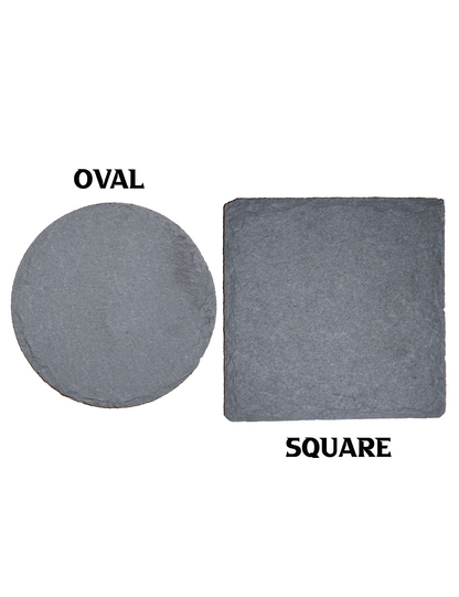 666 Mark of the beast Slate Coaster Anti Slip Legs Laser Engraved