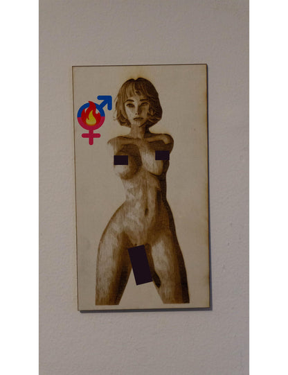 The invitation | Wooden Art Piece | Wood | Art | Trans | Trans Art | Gay Art | LGBTQ Art | BI | Androgynous