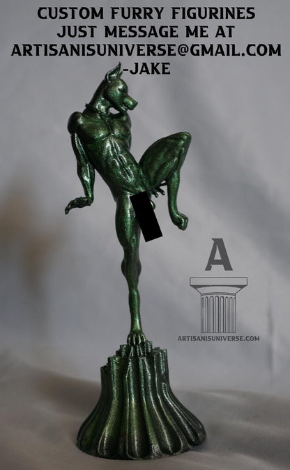 Elegance in Motion NSFW | Furry Sculpture | - Sculpture and Tabletop Decoration Statue | Fursona | Furry Art | Fantasy Art | doberman |