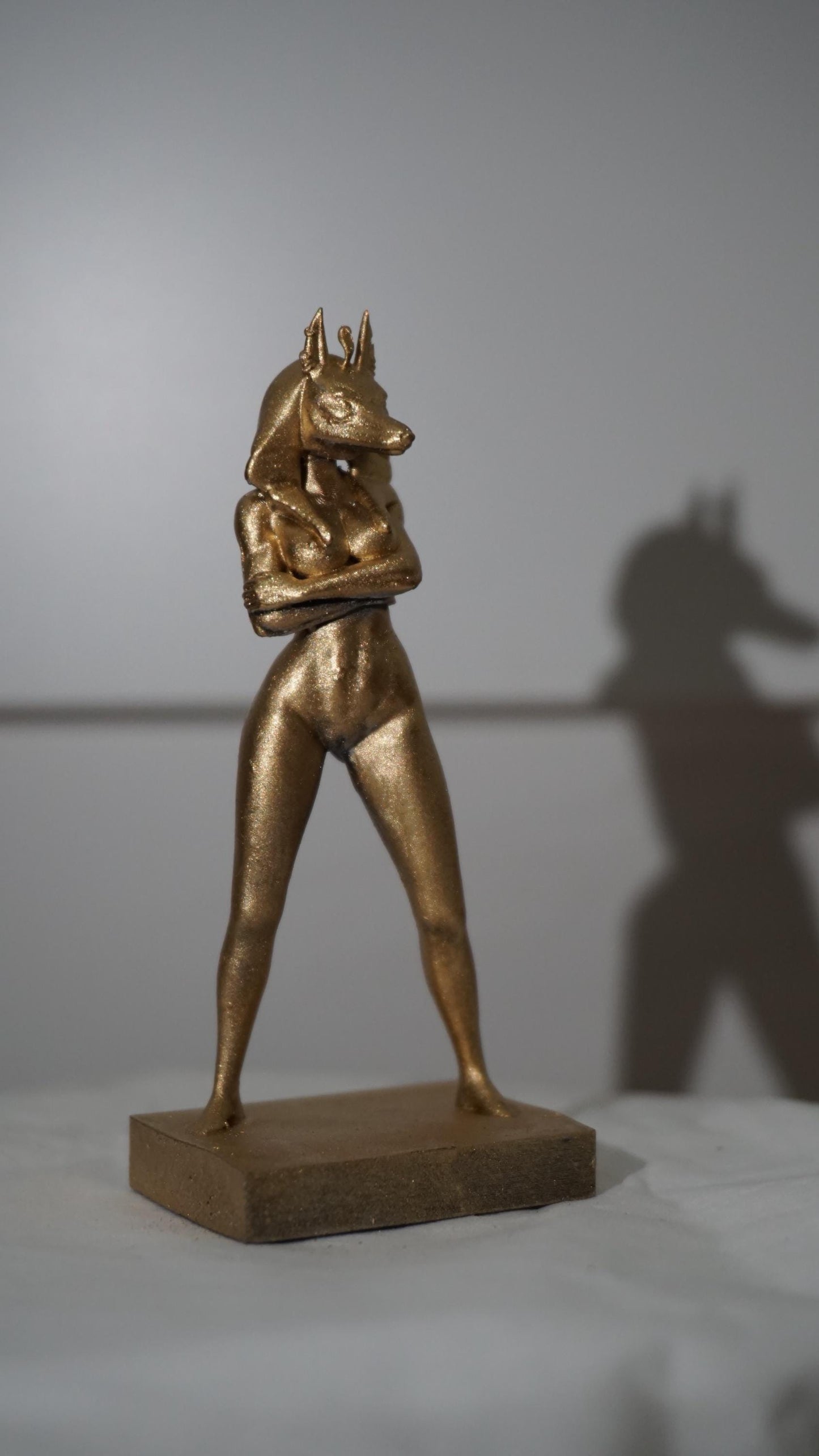 Egyptian Anubis-Inspired Goddess Figurine