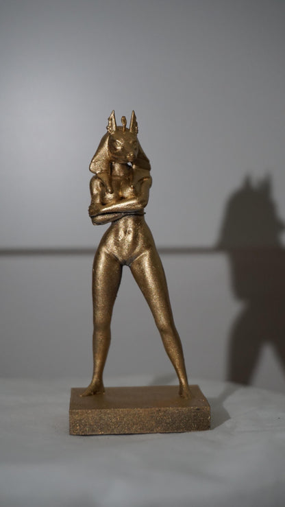 Egyptian Anubis-Inspired Goddess Figurine
