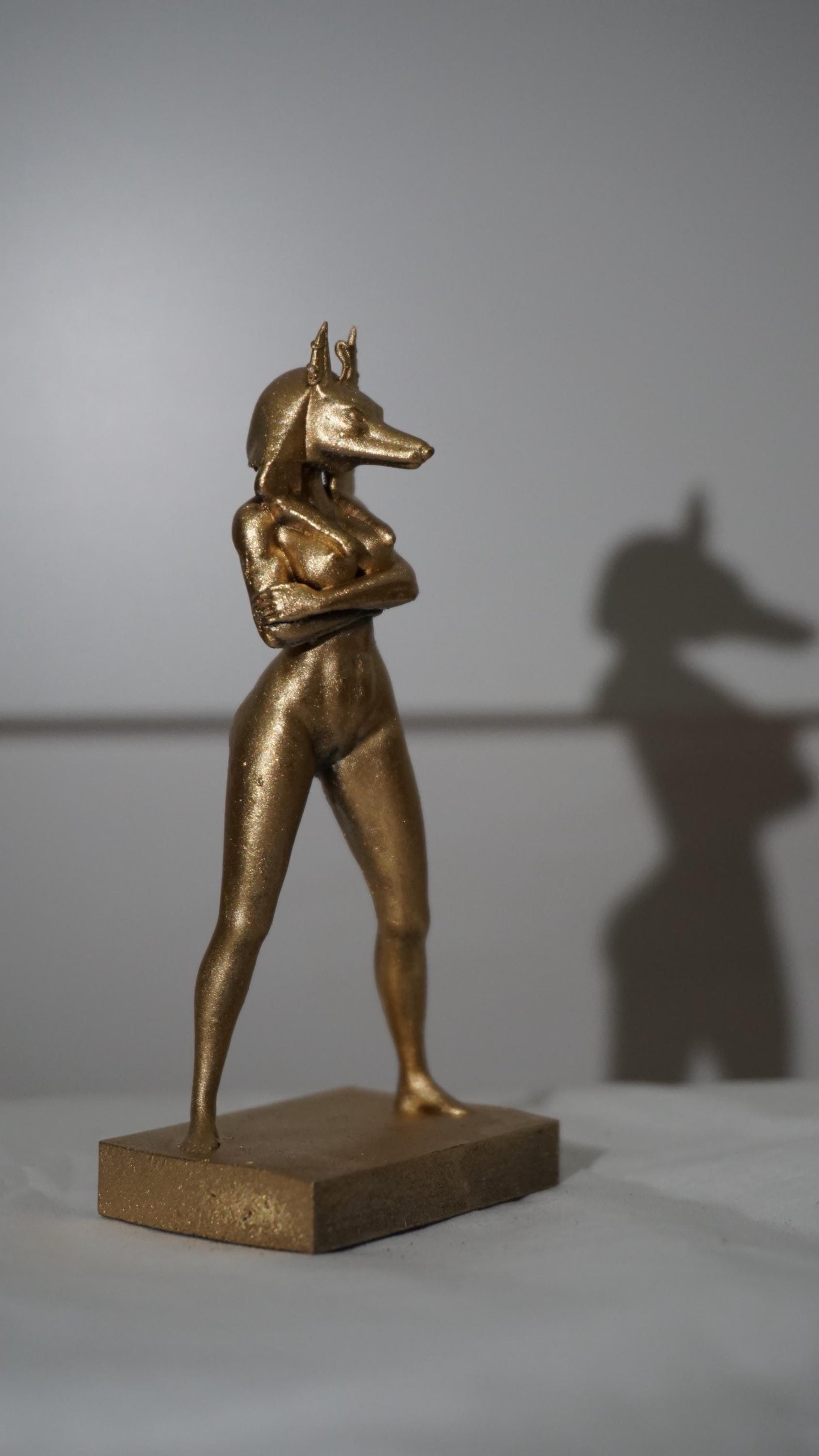 Egyptian Anubis-Inspired Goddess Figurine