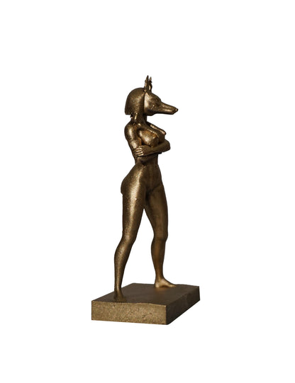 Egyptian Anubis-Inspired Goddess Figurine