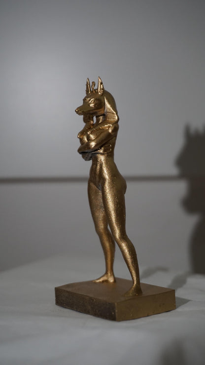 Egyptian Anubis-Inspired Goddess Figurine