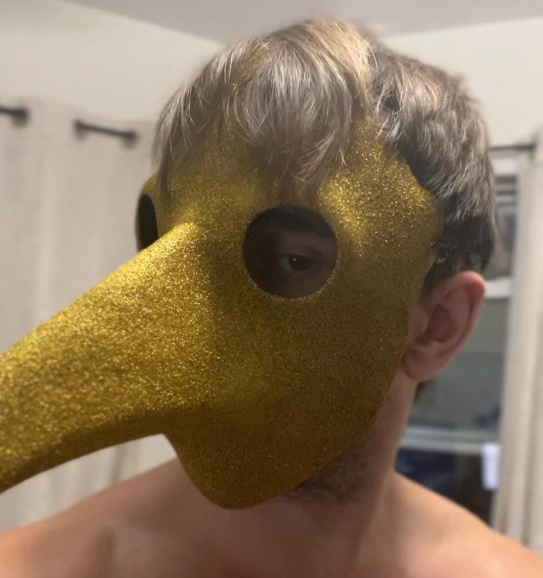 Festive Glitter Plague Mask