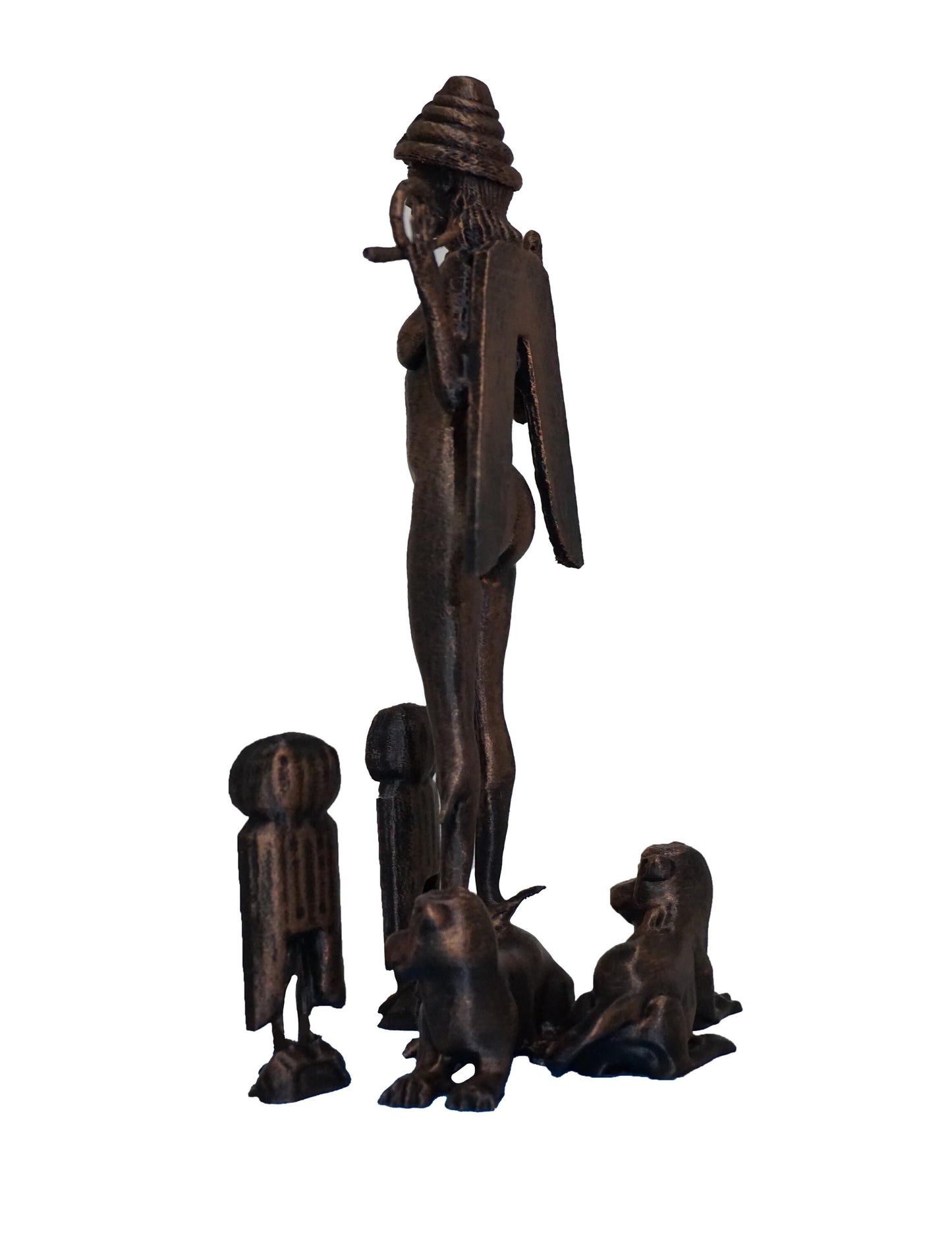 Ishtar Statue – Mesopotamian Goddess Statue with Lions & Owls