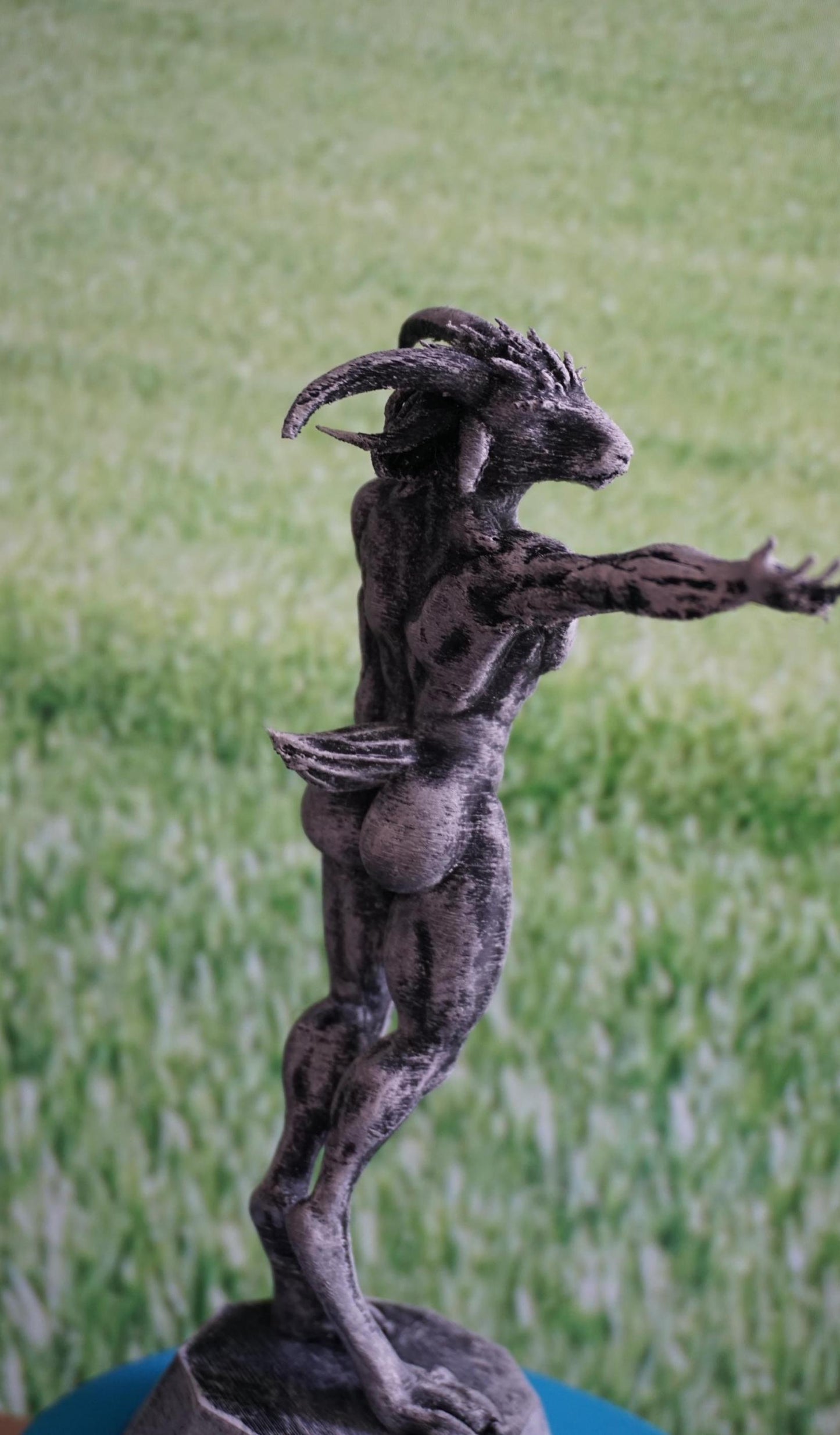 Reach – Goat Man Figurine Art