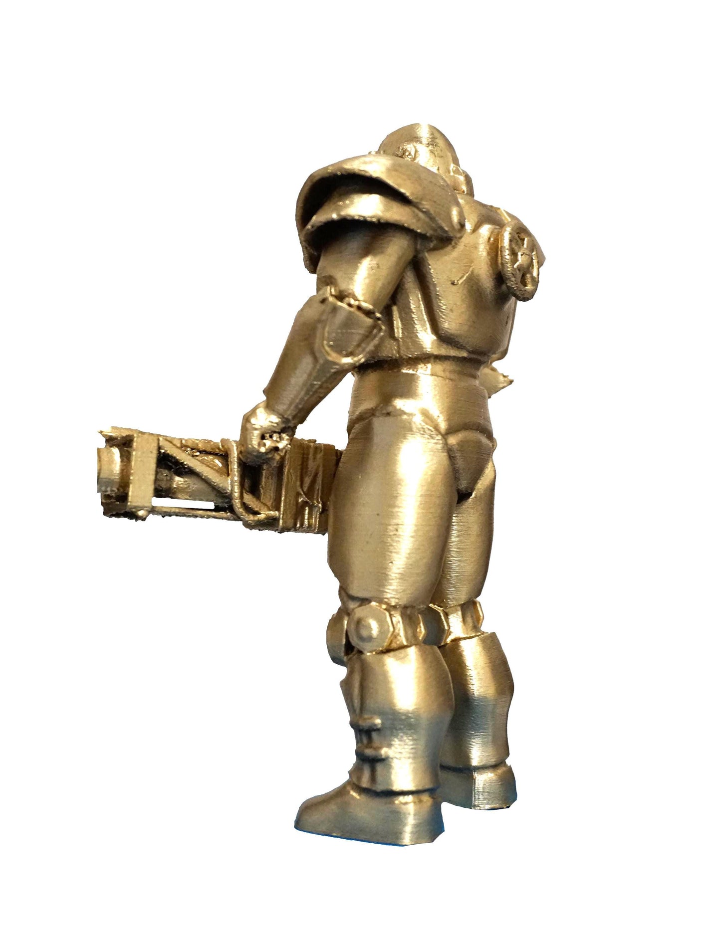 Metallic Monk Handmade Armored Knight Figurine – Inspired by Post-Apocalyptic Worlds
